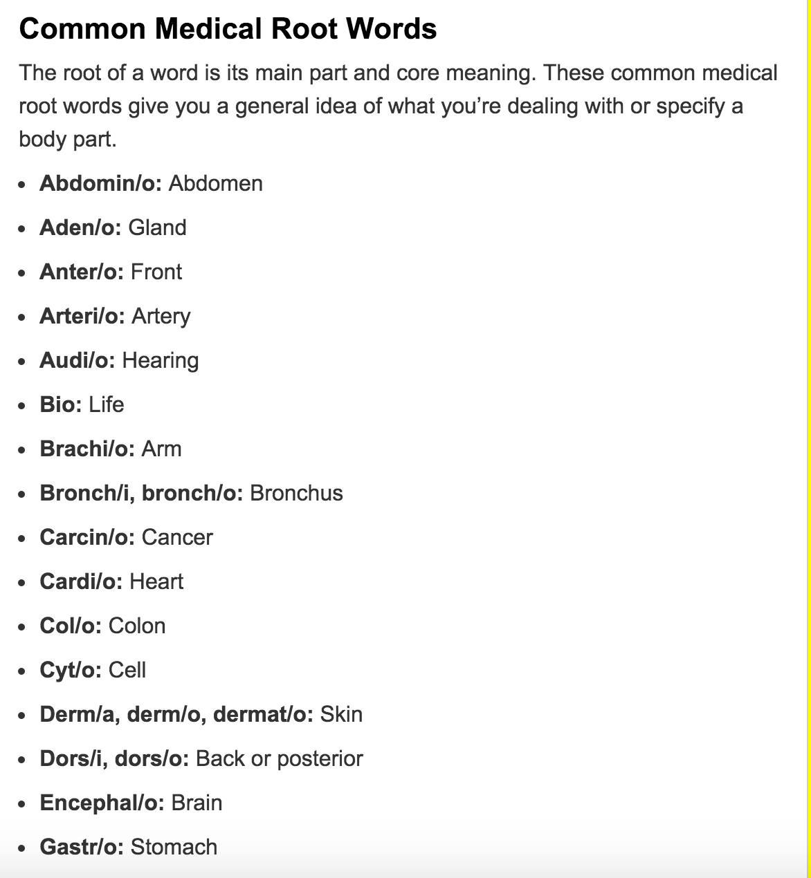 Medical Terms With Graphy