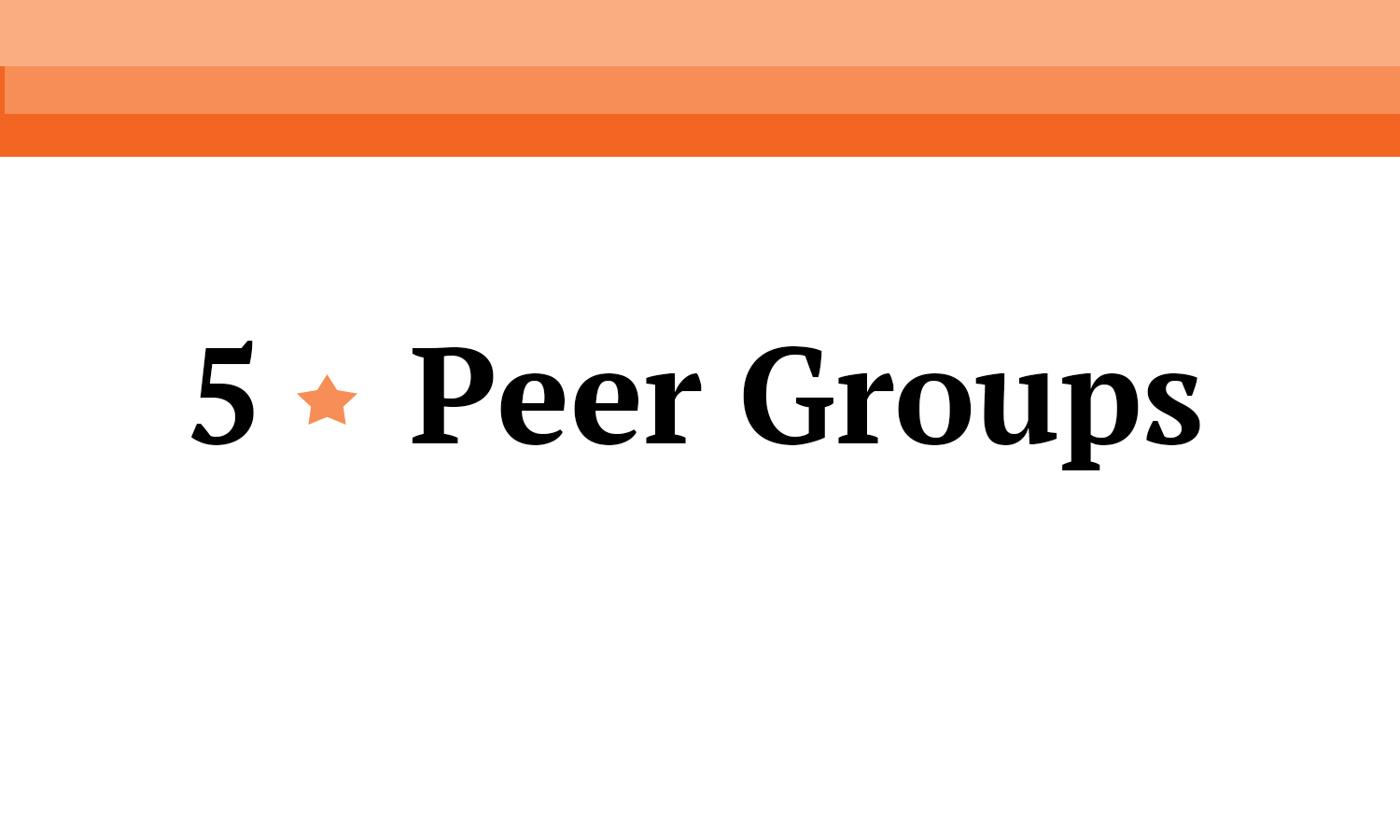 #5 information on peer groups