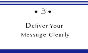 image of deliver your message clearly